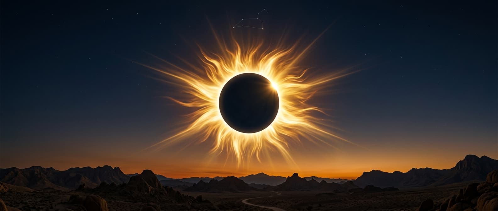 Eclipse solar de agosto 2026 en Leo: reinicio de la autoexpresión
