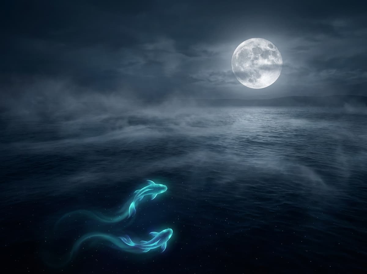Luna en Piscis en la carta natal: empatía sin límites y creatividad profunda